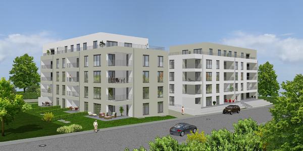 Neubau von zwei Mehrfamilienhäusern mit Tiefgarage in Ulm