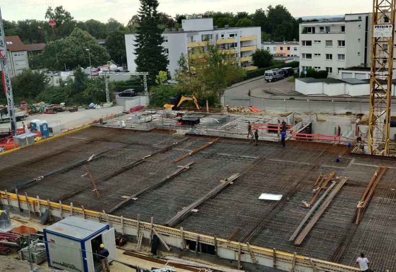 Neubau von zwei Mehrfamilienhäusern mit Tiefgarage in Ulm