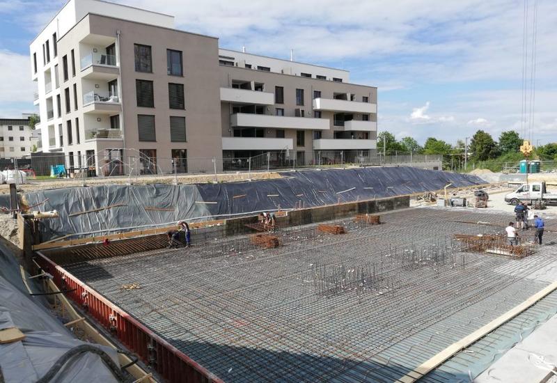 Neubau von zwei Mehrfamilienhäusern mit Tiefgarage in Ulm