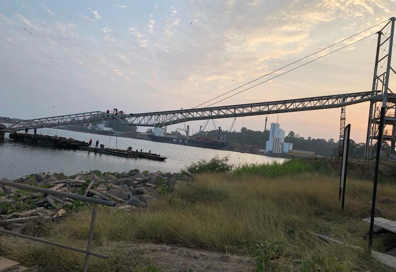 Schiffsentladesystem in San Pedro