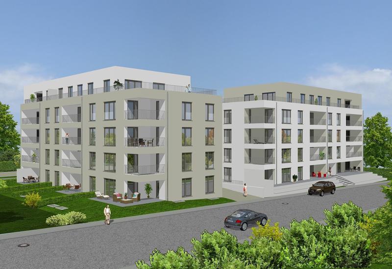 Neubau von zwei Mehrfamilienhäusern mit Tiefgarage in Ulm
